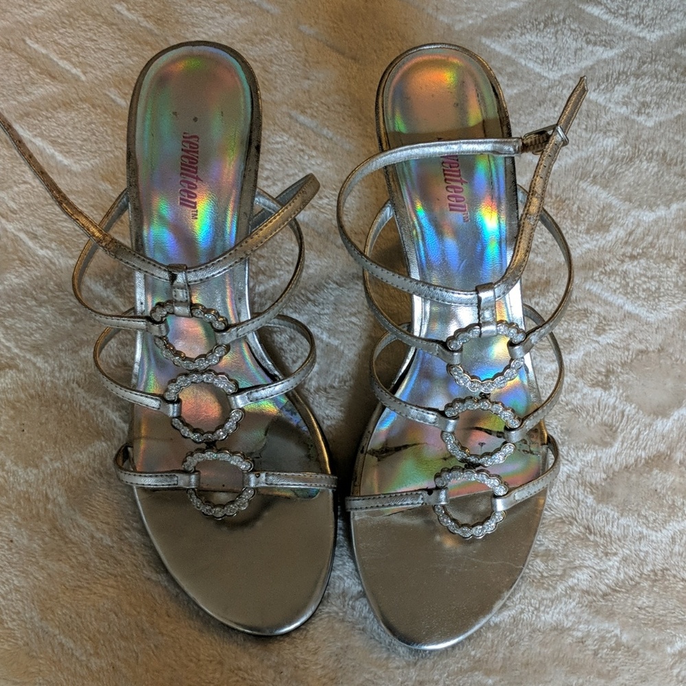 Seventeen Silver Jessica Heels
